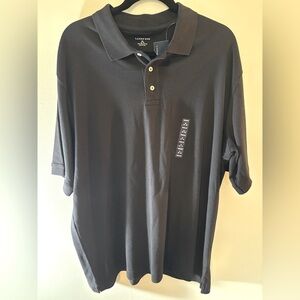 LANDS' END Short Sleeve Sleeve Traditional Fit Polo Shirt Mens Size XLarge BLACK